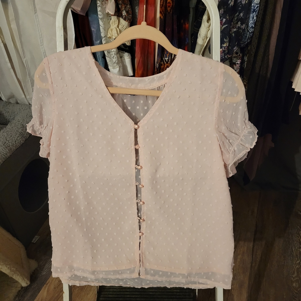 Light pink top